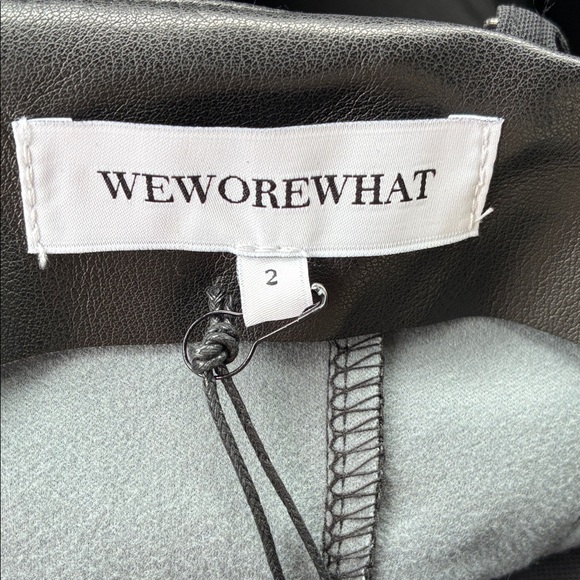 WeWoreWhat Black Vegan Leather Corset Dress Size 2 - Picture 6 of 8